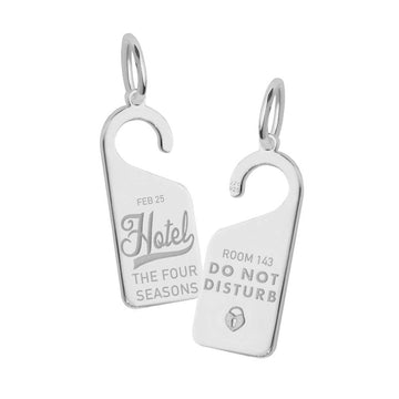 Do Not Disturb Hotel Sign Charm, Silver