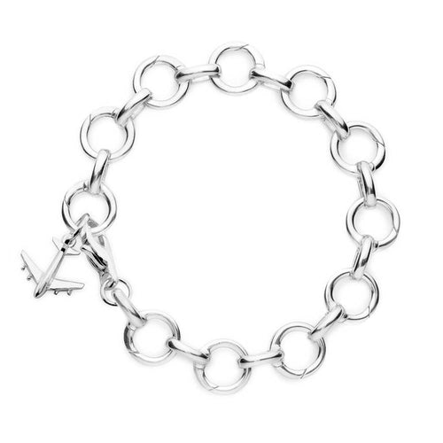 Silver Infinity Link Bracelet for Charms Sterling Silver Bracelet