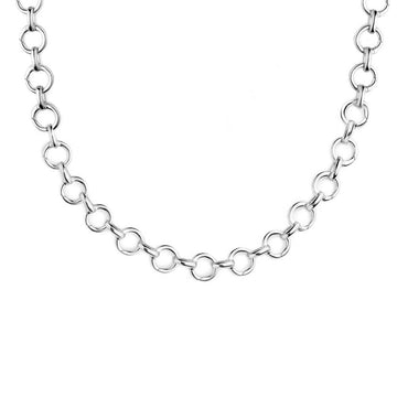 Infinity Link Charm Necklace, Silver