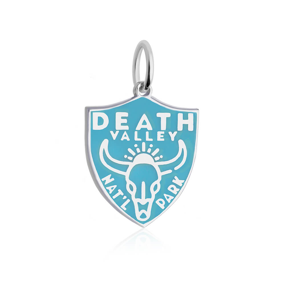 sterling silver light blue teal enamel death valley national park charm