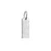 Boston Massachusetts USA BOS Luggage Tag Charm, Silver Mini