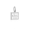 British Virgin Islands Passport Stamp Charm, Silver Mini
