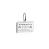 Barbados Passport Stamp Charm, Silver Mini