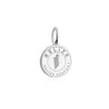 Belize Passport Stamp Charm, Silver Mini
