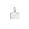 France Passport Stamp Charm, Silver Mini