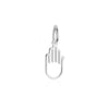 Hamsa Hand Charm, Silver Mini