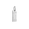 London LHR Luggage Tag Charm, Silver Mini
