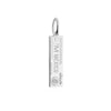 Mexico Passport Stamp Charm, Silver Mini