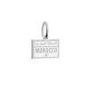 Morocco Passport Stamp Charm, Silver Mini
