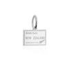 New Zealand Passport Stamp Charm, Silver Mini