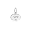 Puerto Rico Passport Stamp Charm, Silver Mini