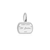 Saint Lucia Passport Stamp Charm, Silver Mini