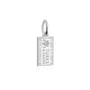 Turks & Caicos Passport Stamp Charm, Silver Mini