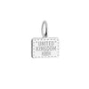 United Kingdom Passport Stamp Charm, Silver Mini