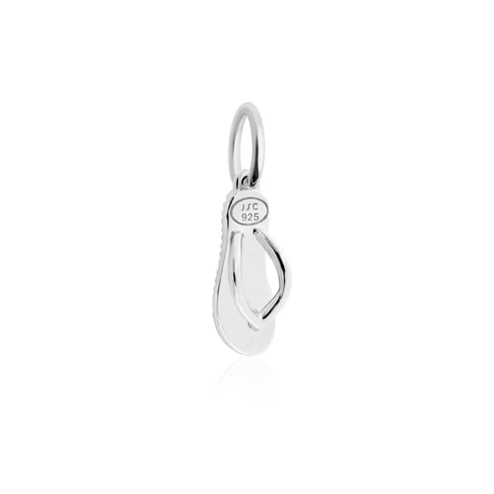 Flip Flop Charm, Silver Mini