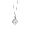 Las Vegas Mini Poker Chip Necklace Silver