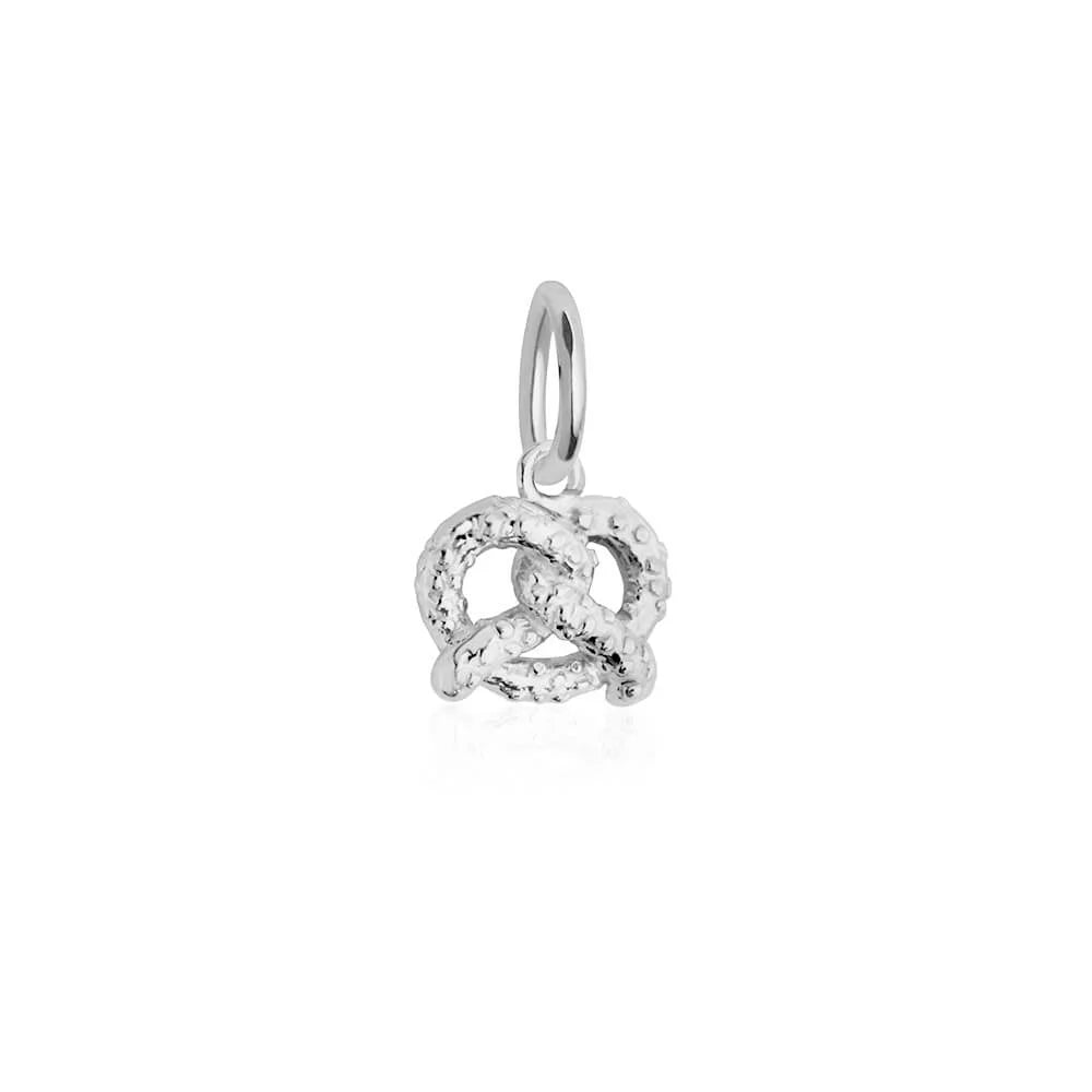 Pretzel Charm, Silver Mini