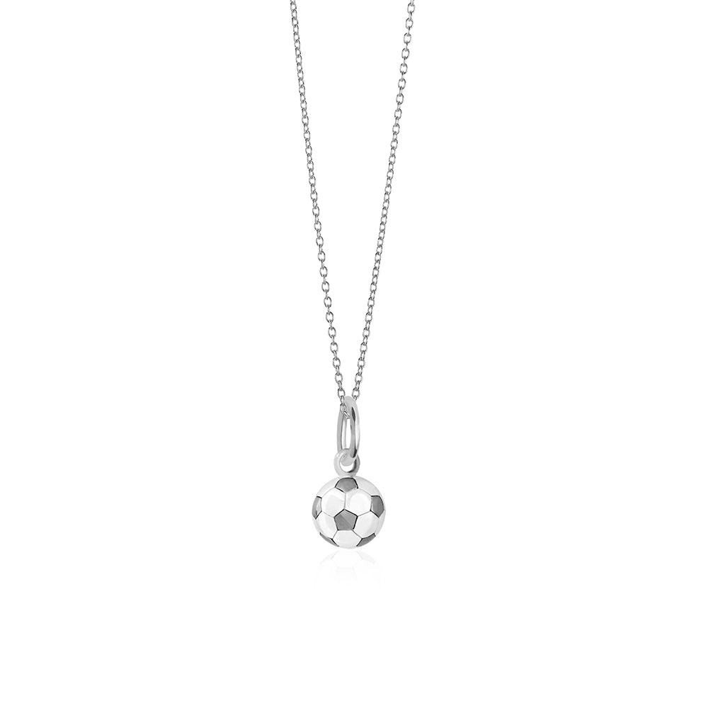 Soccer Ball Charm, Mini Silver