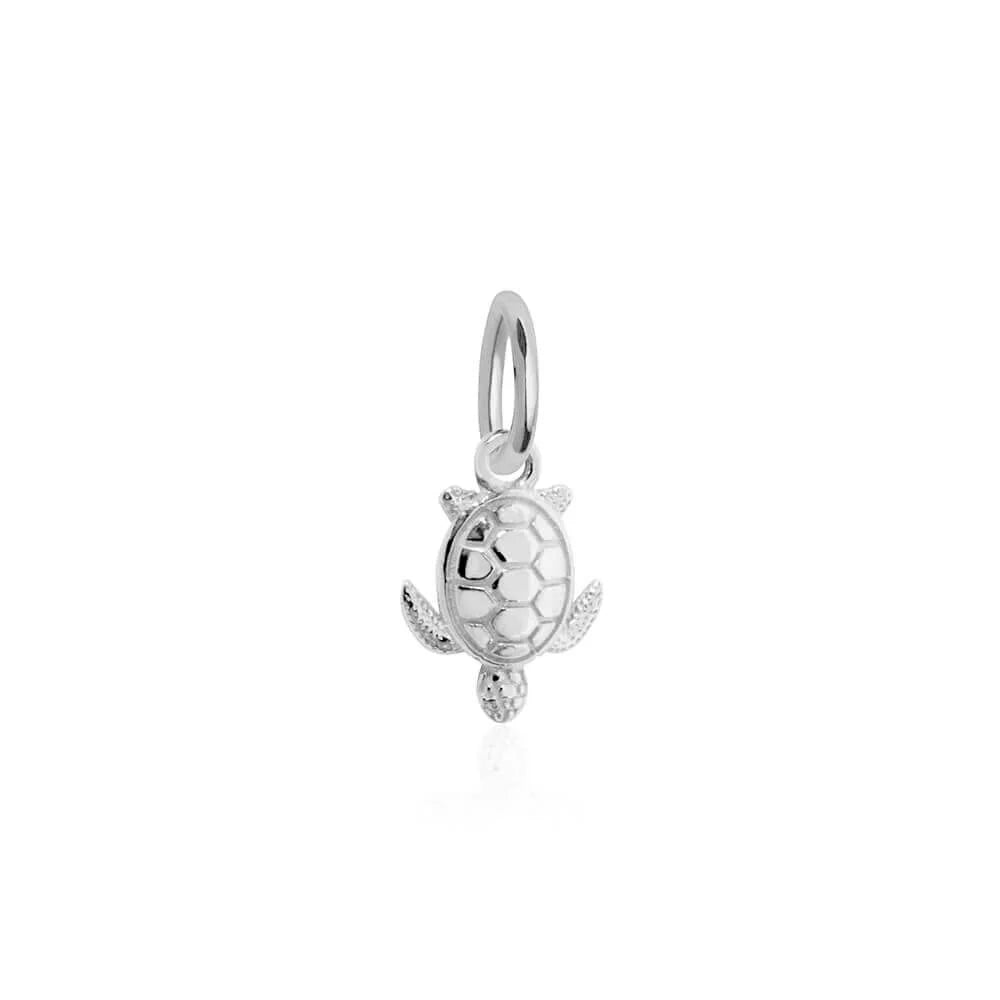 Sea Turtle Charm, Silver Mini