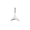 Orca Whale Tail Charm, Silver Mini