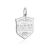 sterling silver engraved mount rainier national park washington charm