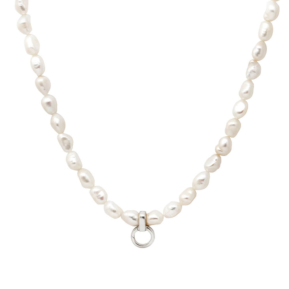 Pearl Chain Necklace, 18