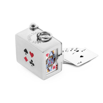 Playing Cards Charm, Silver