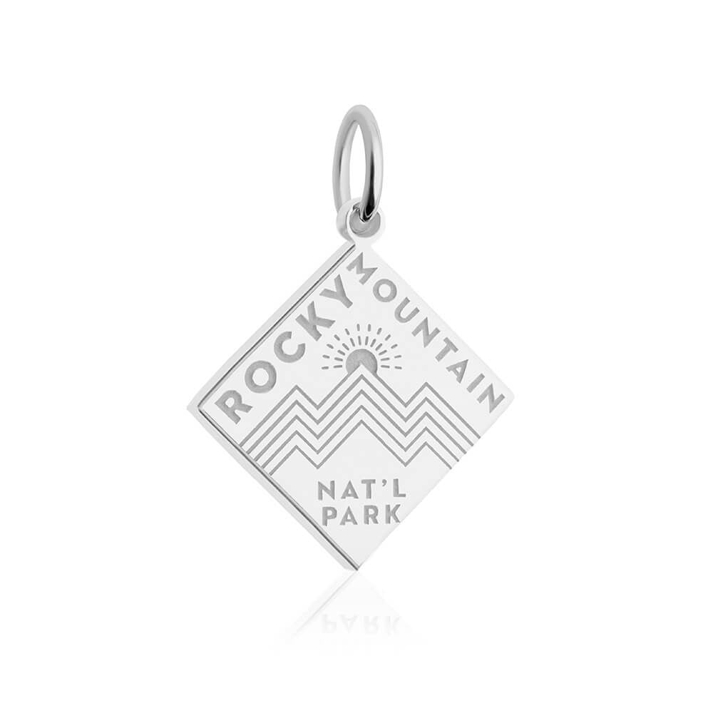 sterling silver engraved rocky mountain national park charm