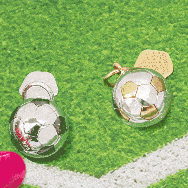 Soccer Ball Charm, Silver