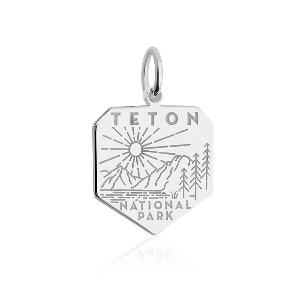 sterling silver teton national park charm