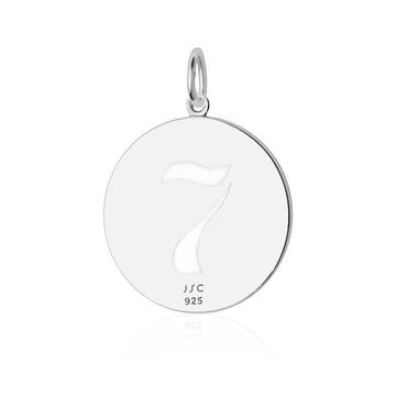 7 Wonders Of The World Spinner White Enamel, Silver
