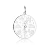 7 Wonders Of The World Spinner White Enamel, Silver