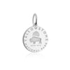 sterling silver engraved round yellowstone national park charm