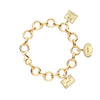 Bracelet Bundle: 3 Solid Gold Passport Stamp Charms