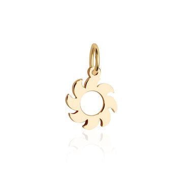 Mediterranean Sun Charm, Solid Gold Mini