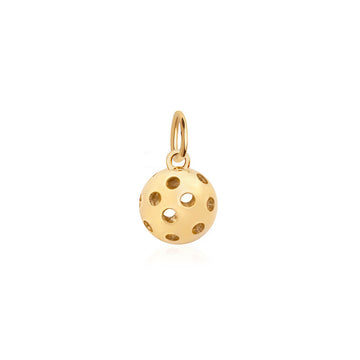 Pickleball Ball Charm, Mini Solid Gold