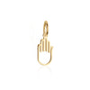 Hamsa Hand Charm, Solid Gold Mini