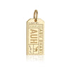 Solid Gold Middle East Charm, AUH Abu Dhabi Luggage Tag - JET SET CANDY  (1720186601530)