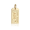 Gold Middle East Charm, AUH Abu Dhabi Luggage Tag - JET SET CANDY  (1720186601530)