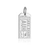 Silver Middle East Charm, AUH Abu Dhabi Luggage Tag - JET SET CANDY  (2283893325882)