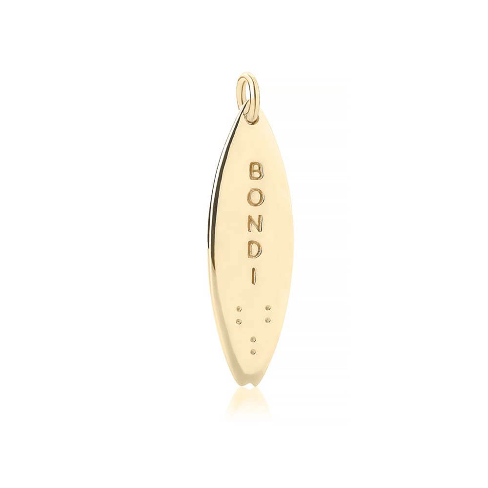 Solid Gold Bondi Surfboard Charm, Sydney, Australia (4744297840728)