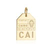 Solid Gold Egypt Charm, CAI Cairo Luggage Tag - JET SET CANDY  (1720196300858)