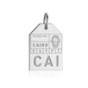 Cairo Egypt CAI Luggage Tag Charm Silver