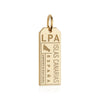 Solid Gold Canary Islands, LPA Luggage Tag Charm - JET SET CANDY  (4602930069592)