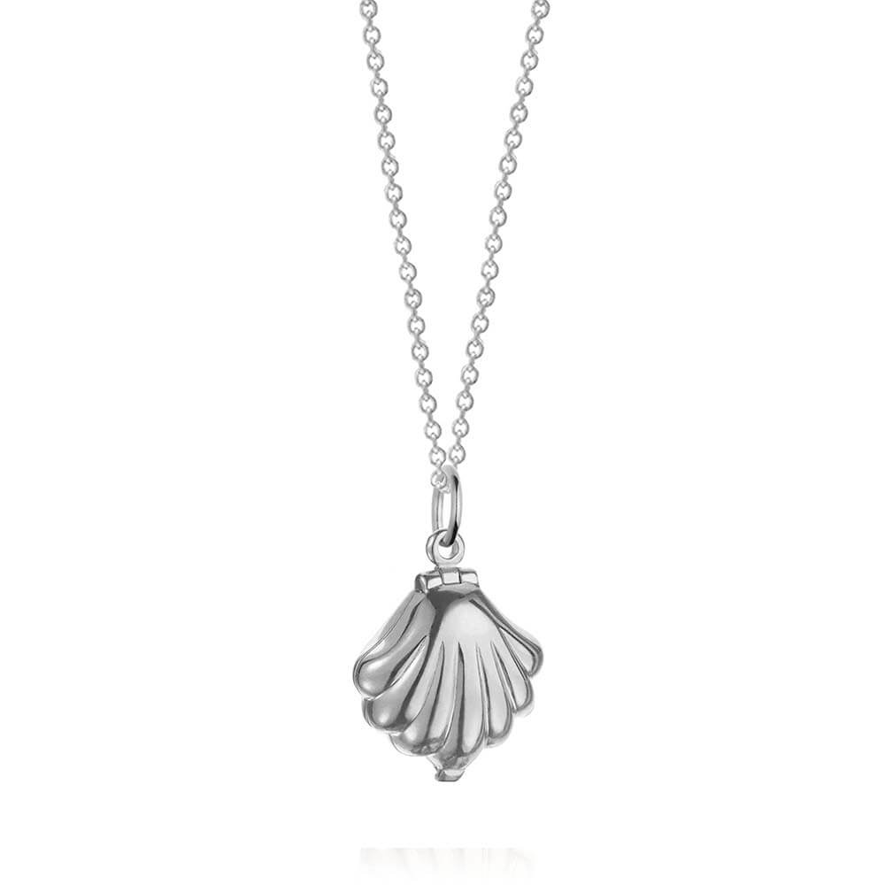 Silver Clamshell Charm - JET SET CANDY  (1720176803898)