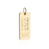 Solid Gold Dubai Charm, DXB Luggage Tag - JET SET CANDY  (2036743438394)