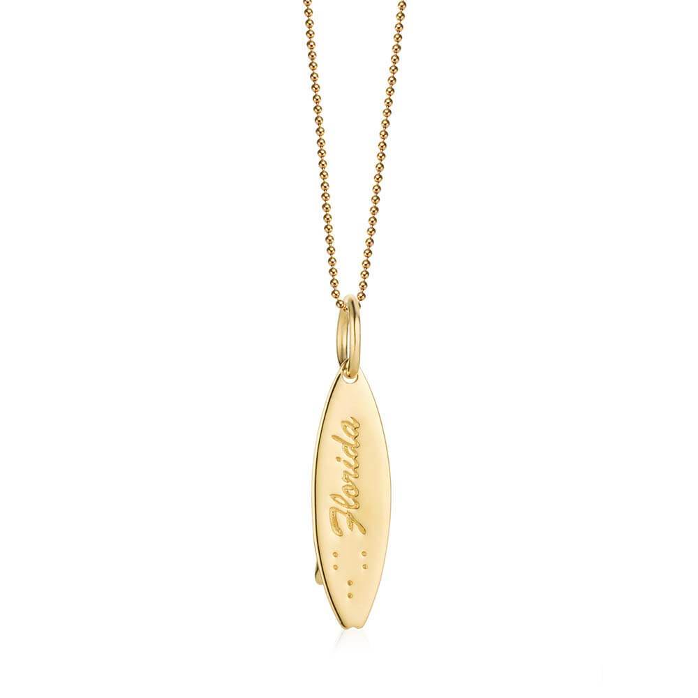 Gold Surfboard Charm, Florida - JET SET CANDY  (1720175198266)