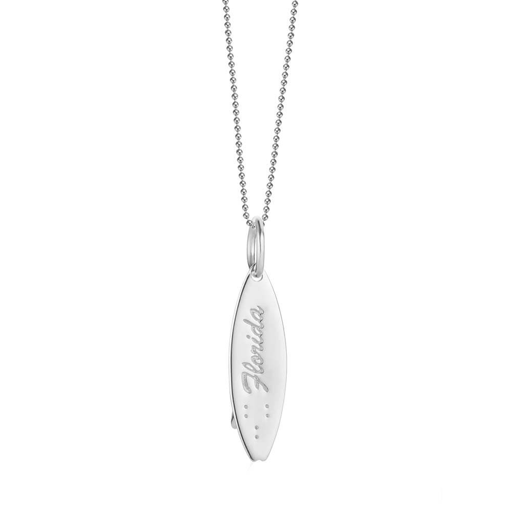 Silver Surfboard Charm, Florida - JET SET CANDY  (1720175132730)