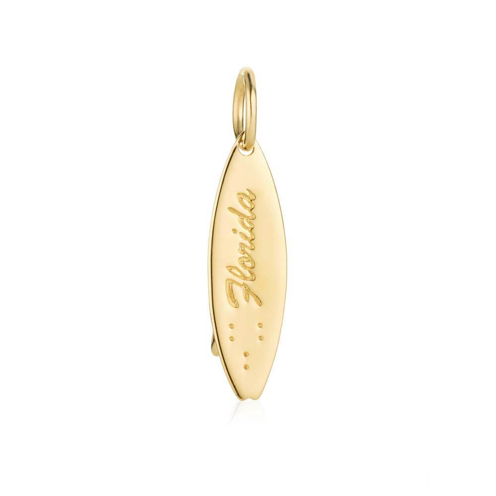 Gold Surfboard Charm, Florida - JET SET CANDY  (1720175198266)