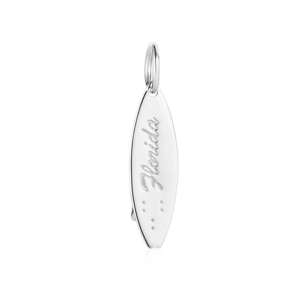 Silver Surfboard Charm, Florida - JET SET CANDY  (1720175132730)